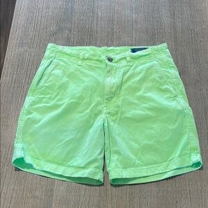 Vineyard Vines Shorts Mens 31 Green Breaker Short Flat Front Chino Cotton‎ Blend